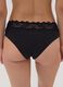 Black stretch microfibre briefs with lace_2