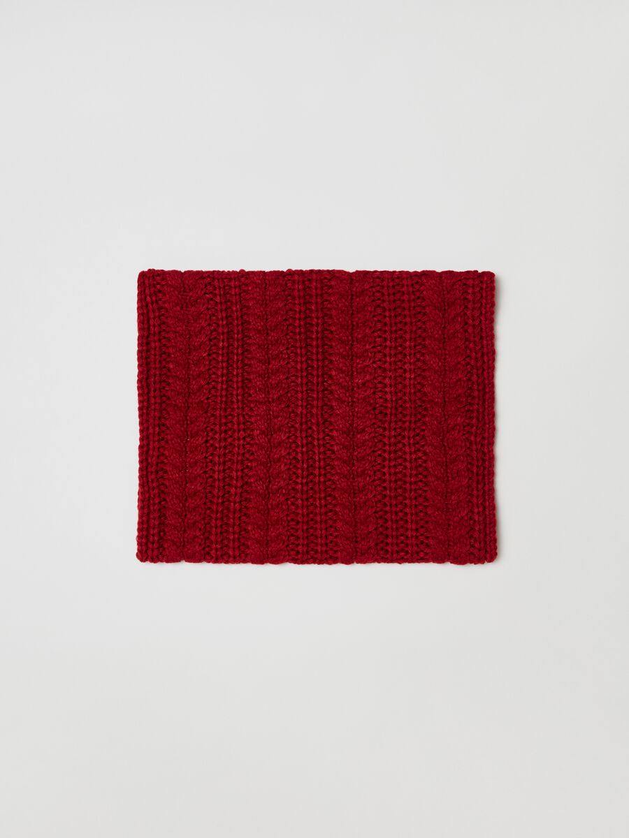 Cable knit neck warmer_0