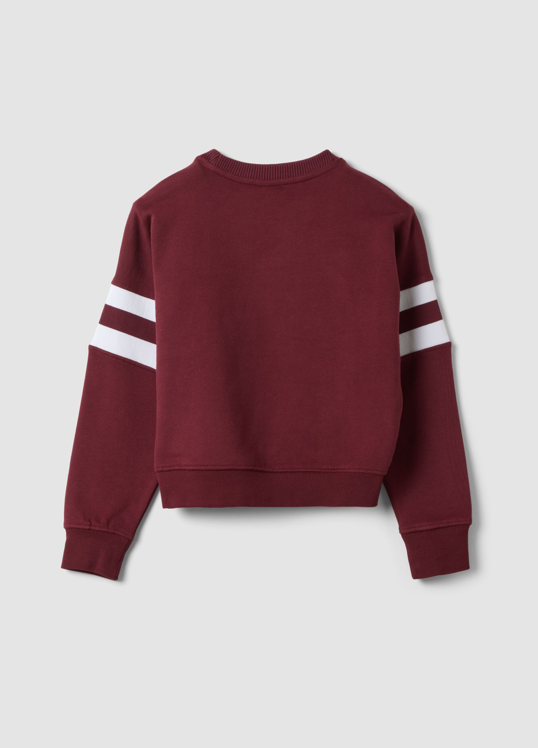 Red stretch-cotton sweatshirt with ribbed neckline, Harry Potter theme