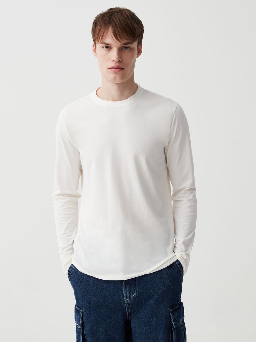 Long-sleeved T-shirt in jersey_0