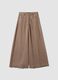 Brown wide-leg jeans in pure lyocell_4