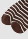 Brown striped stretch-fabric socks_2