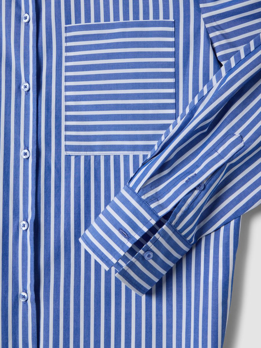 Multicolour striped regular fit pure cotton shirt with pocket_5