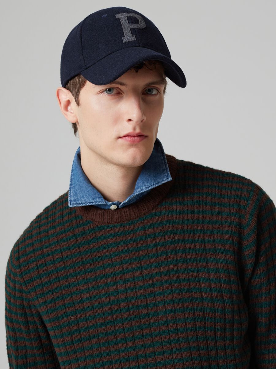 Ribbed pullover with striped pattern_1