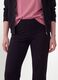 Black flared leggings in stretch cotton_1