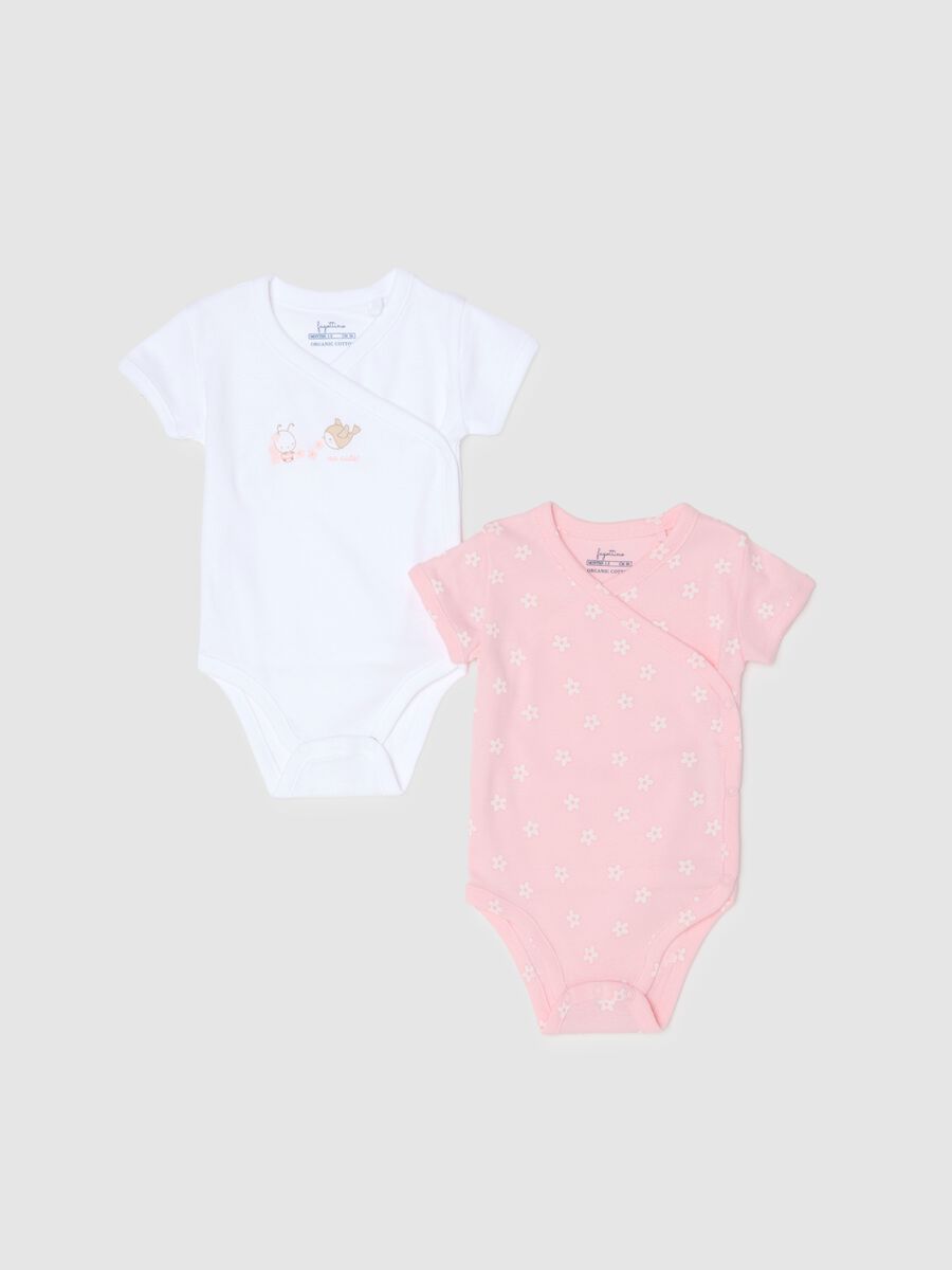 Multicolor Cotton Bodysuit Set for Newborn Girls_0