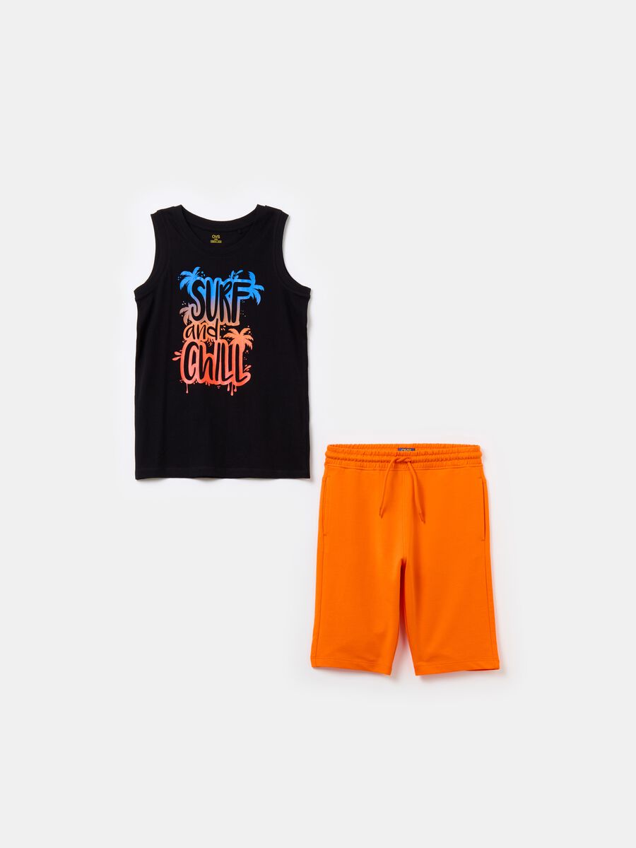 Jogging set with lettering print_0