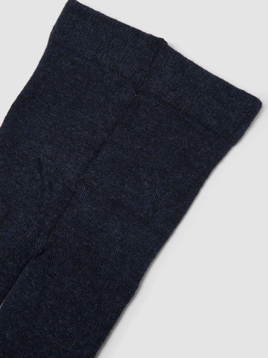 Midnight blue stretch viscose and cashmere tights_2