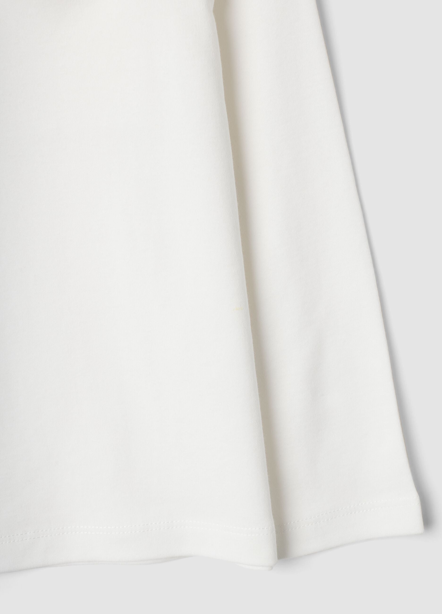 White organic cotton crew-neck T-shirt