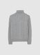 Grey regular fit turtleneck with jacquard pattern_4