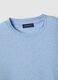 Regular fit light blue linen-cotton blend T-shirt_5