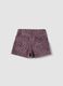 Ružičaste slim fit kratke hlače s animal printom od čistog pamuka za djevojčice_1