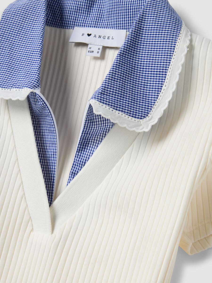 Multicolour stretch cotton polo regular fit deep V_5