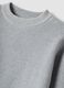 Maglia grigia in misto cotone girocollo lavorata a maglia_2