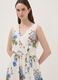 Vestido branco em puro algod&atilde;o com estampado floral, corte regular_2