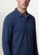 Blue long-sleeve regular-fit polo in organic cotton piqu&eacute;_1