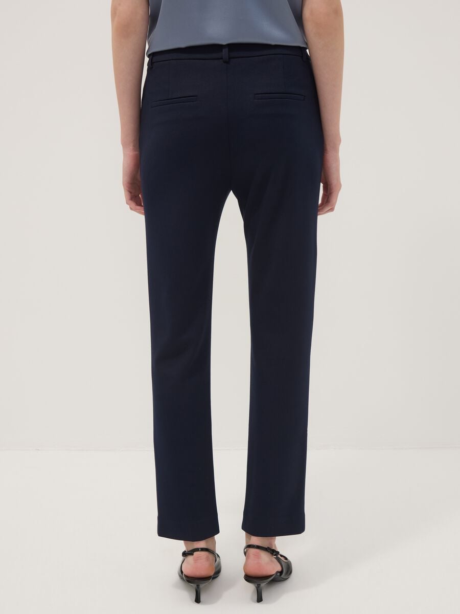 Blue stretch viscose trousers_2