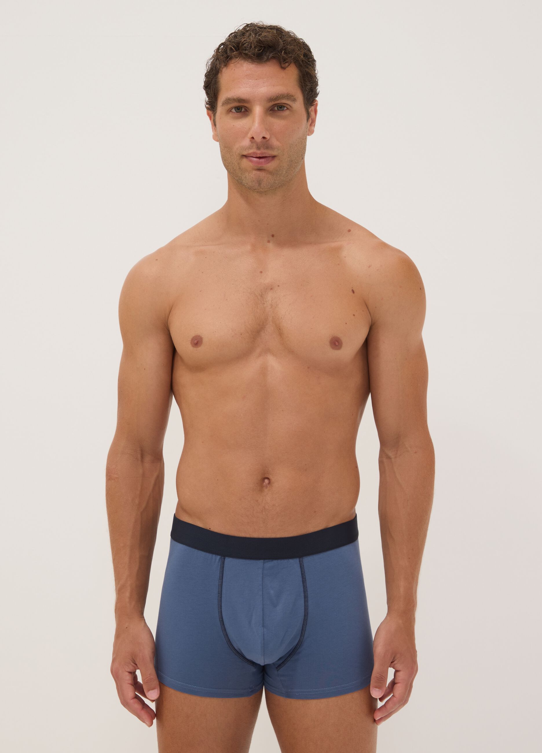 Five-pack of multicolour stretch organic cotton boxers