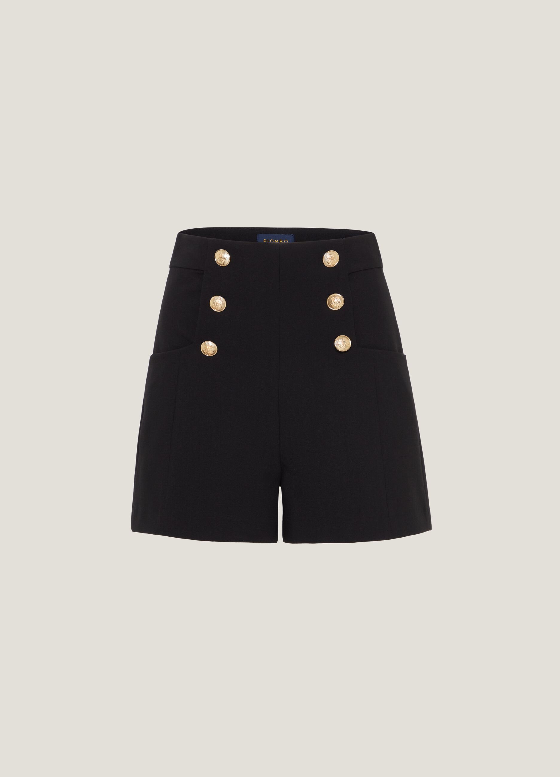 Bermuda shorts with decorative buttons