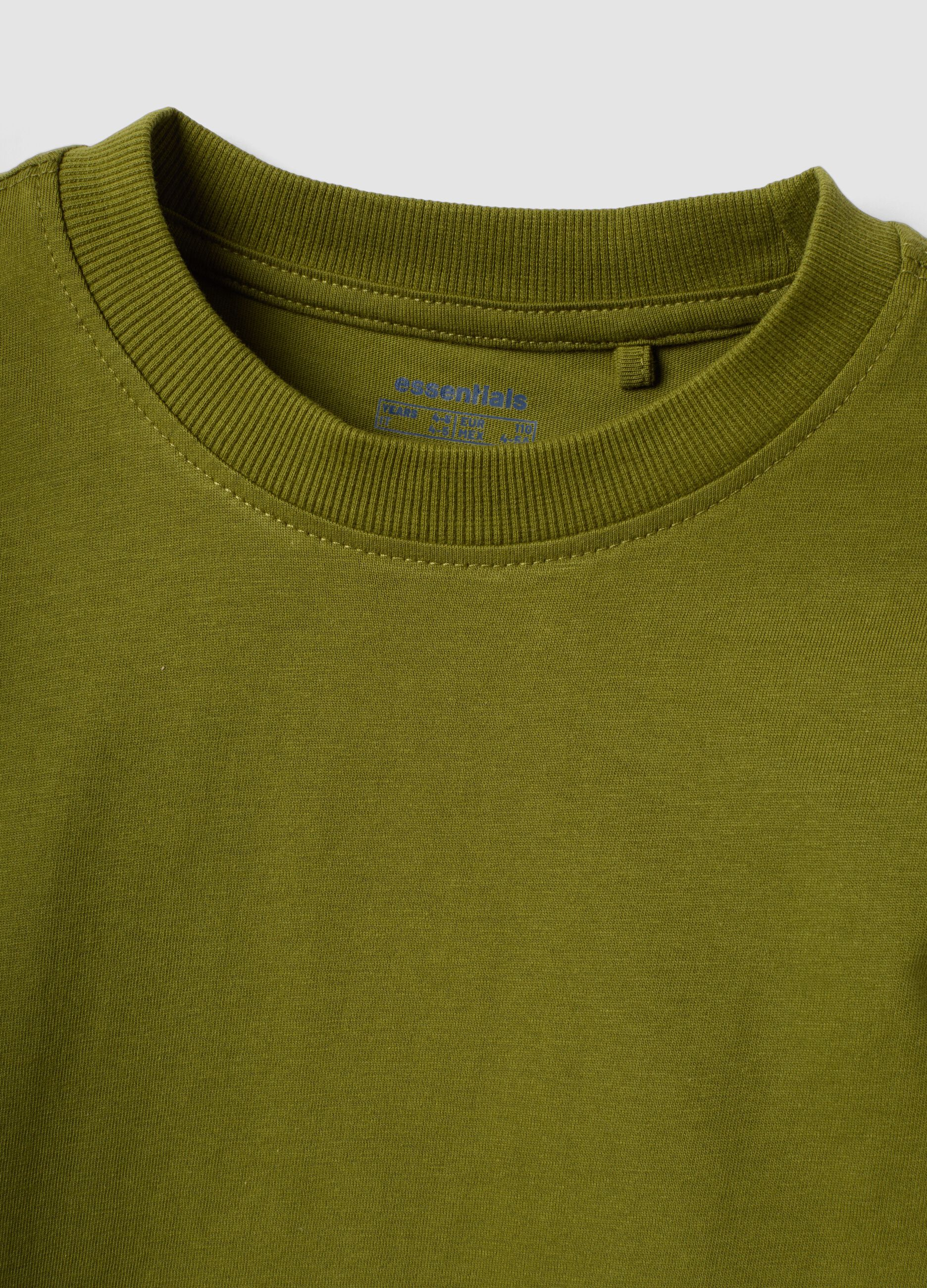 Gr&uuml;nes Langarm-T-Shirt aus Bio-Baumwolle