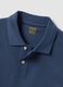 Blue long-sleeve organic cotton piqu&eacute; polo shirt, regular fit_1