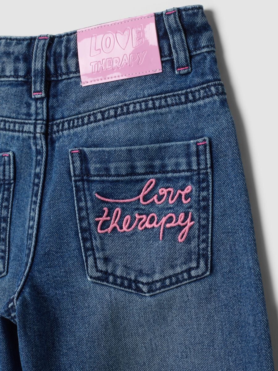 Pure cotton denim jeans with heart details_3