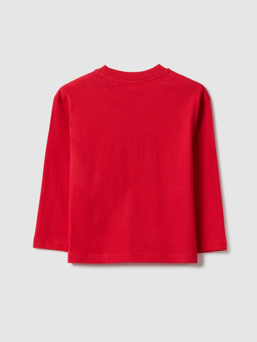 Children's red T-shirt in pure cotton over fit with SpiderMan print_1