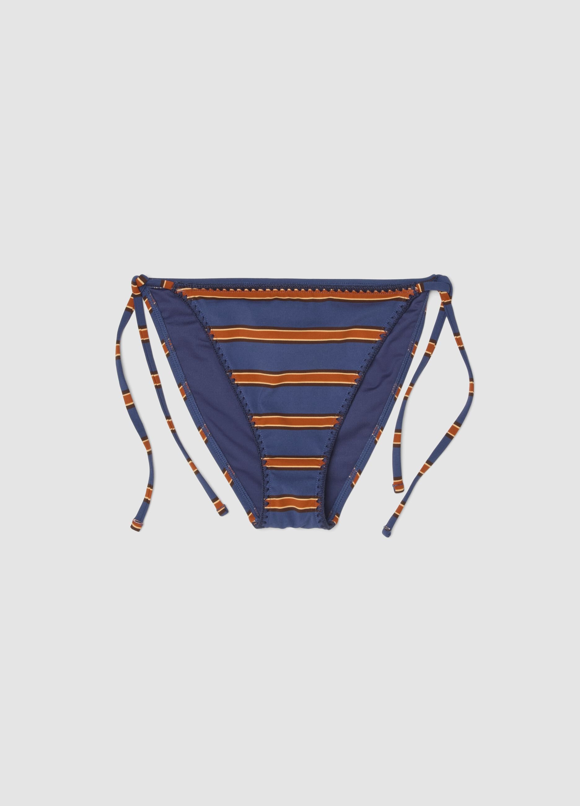 Multicolour striped stretch swim briefs