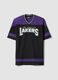 Los Angeles Lakers Regular Fit Multicolour Pure Cotton T-Shirt_4