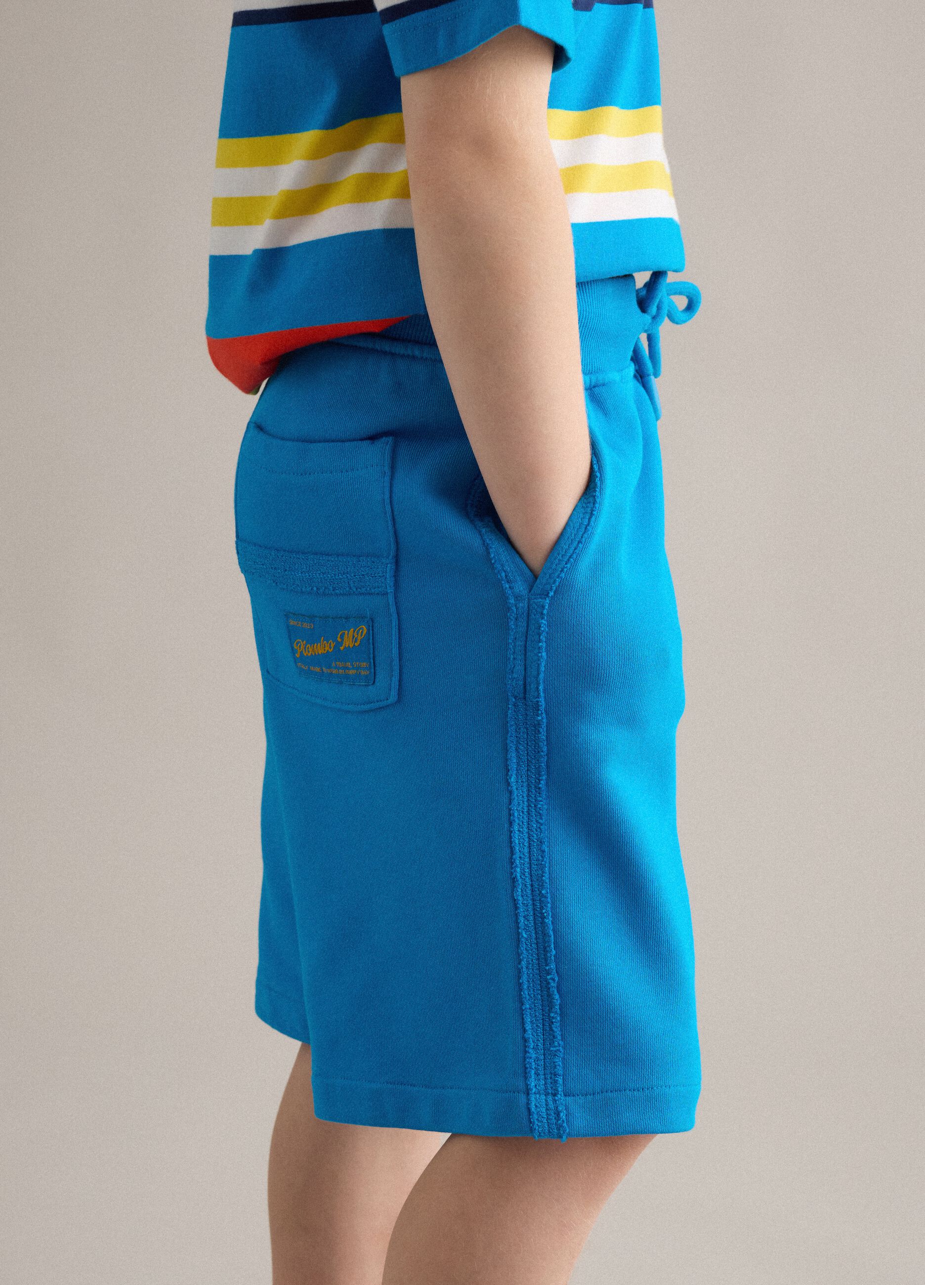 Children's pure cotton blue baggy shorts