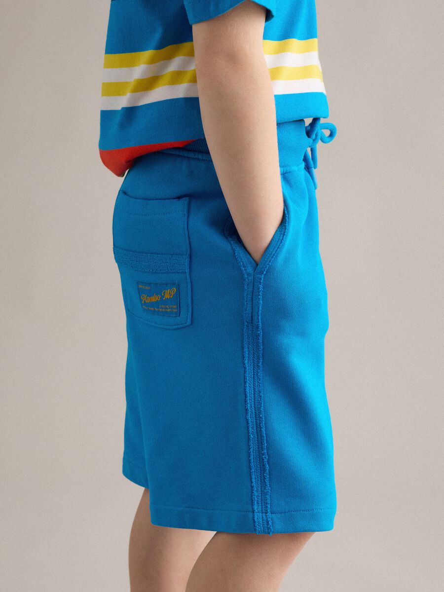 Children's pure cotton blue baggy shorts_2