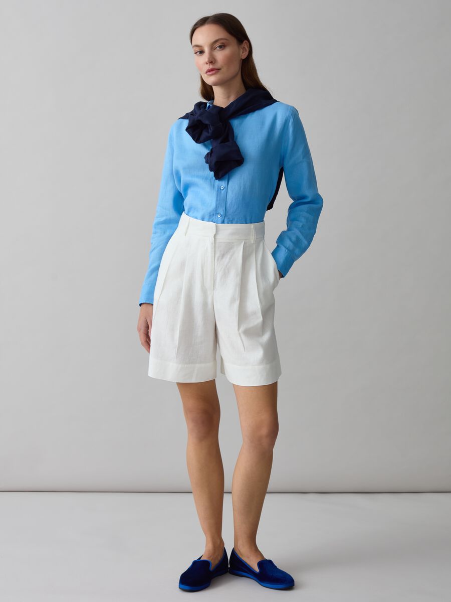 Contemporary shorts with pleating_0