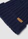 Blue ribbed wool-blend hat_1