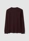 T-shirt marrone in puro cotone girocollo regular fit_2