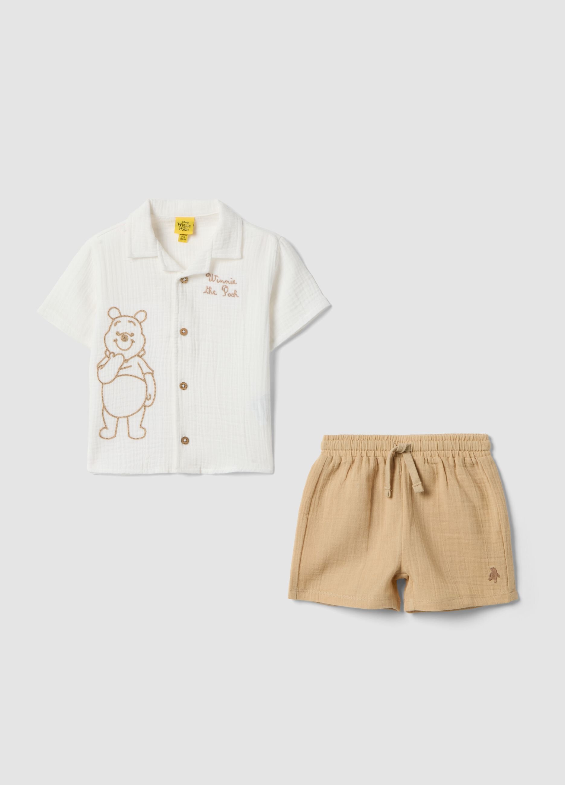 Mehrfarbiges Jungen-Set aus 100 % Baumwolle mit Winnie-the-Pooh-Print