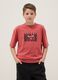 Kids' Red Pure Cotton Oversize Fit Chicago Bulls T-shirt_0