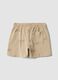 Beige organic cotton shorts with all-over print_1