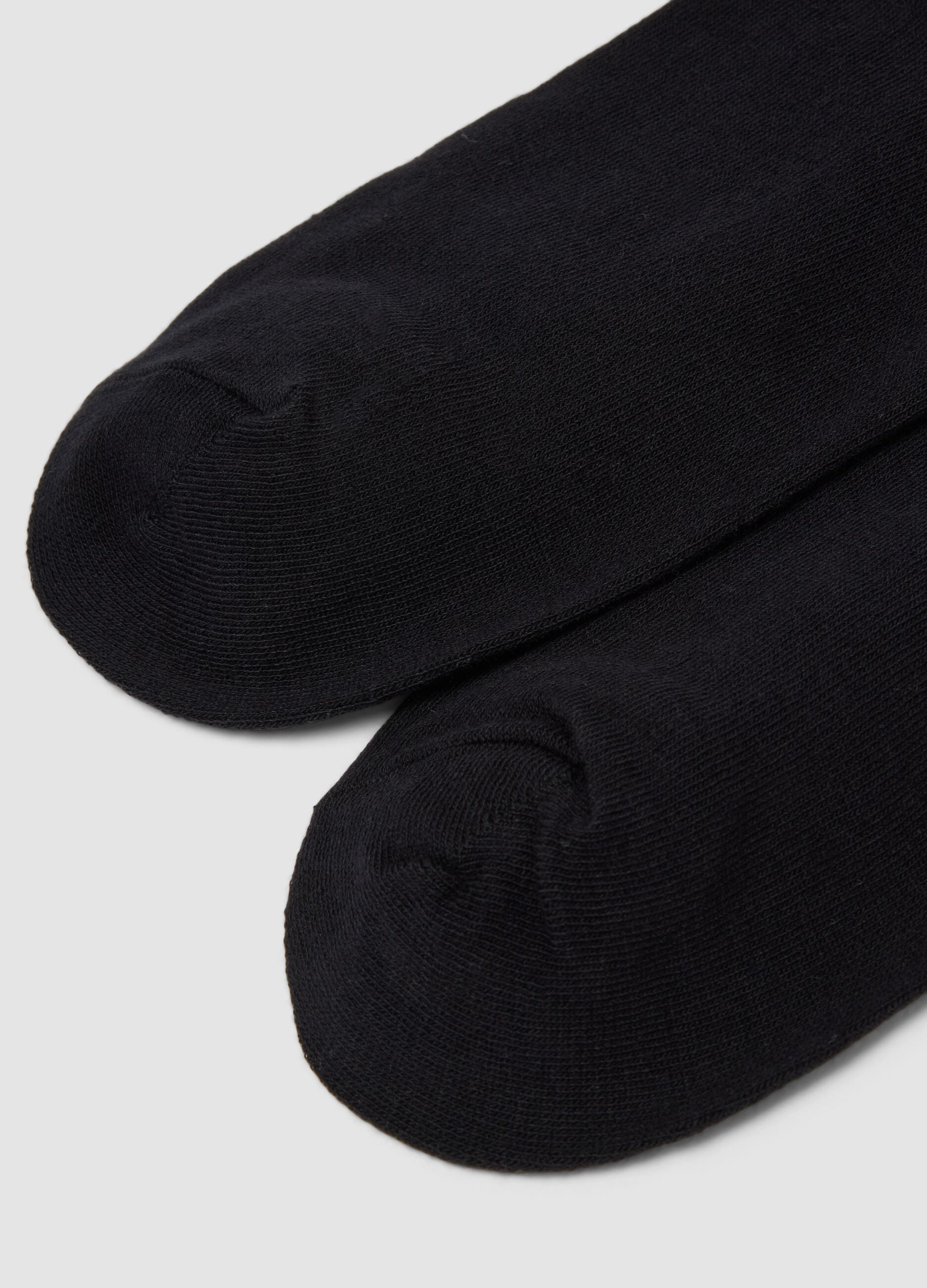 3er-Pack schwarze Kn&ouml;chelsocken aus Bio-Baumwolljersey