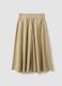 Falda larga beige de algod&oacute;n puro_4