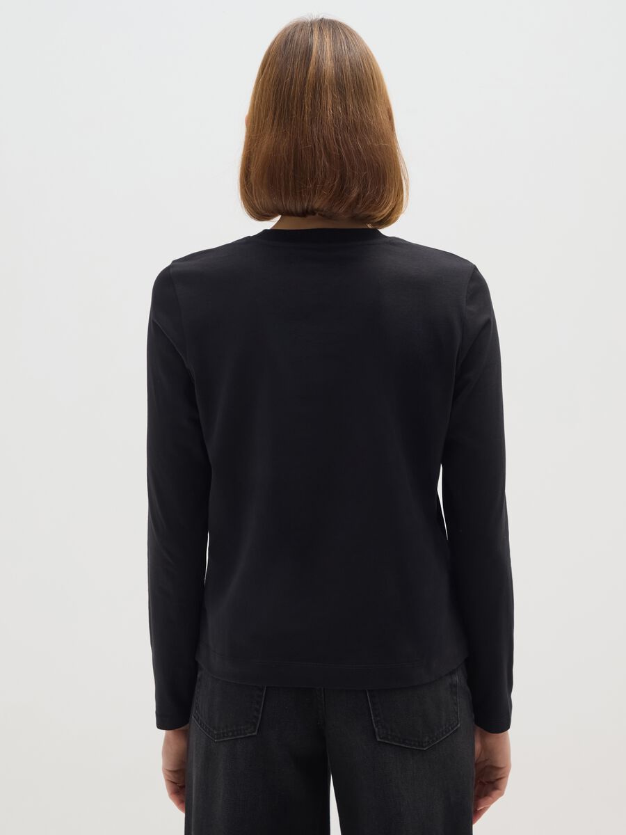 Black pure cotton regular fit shirt_2