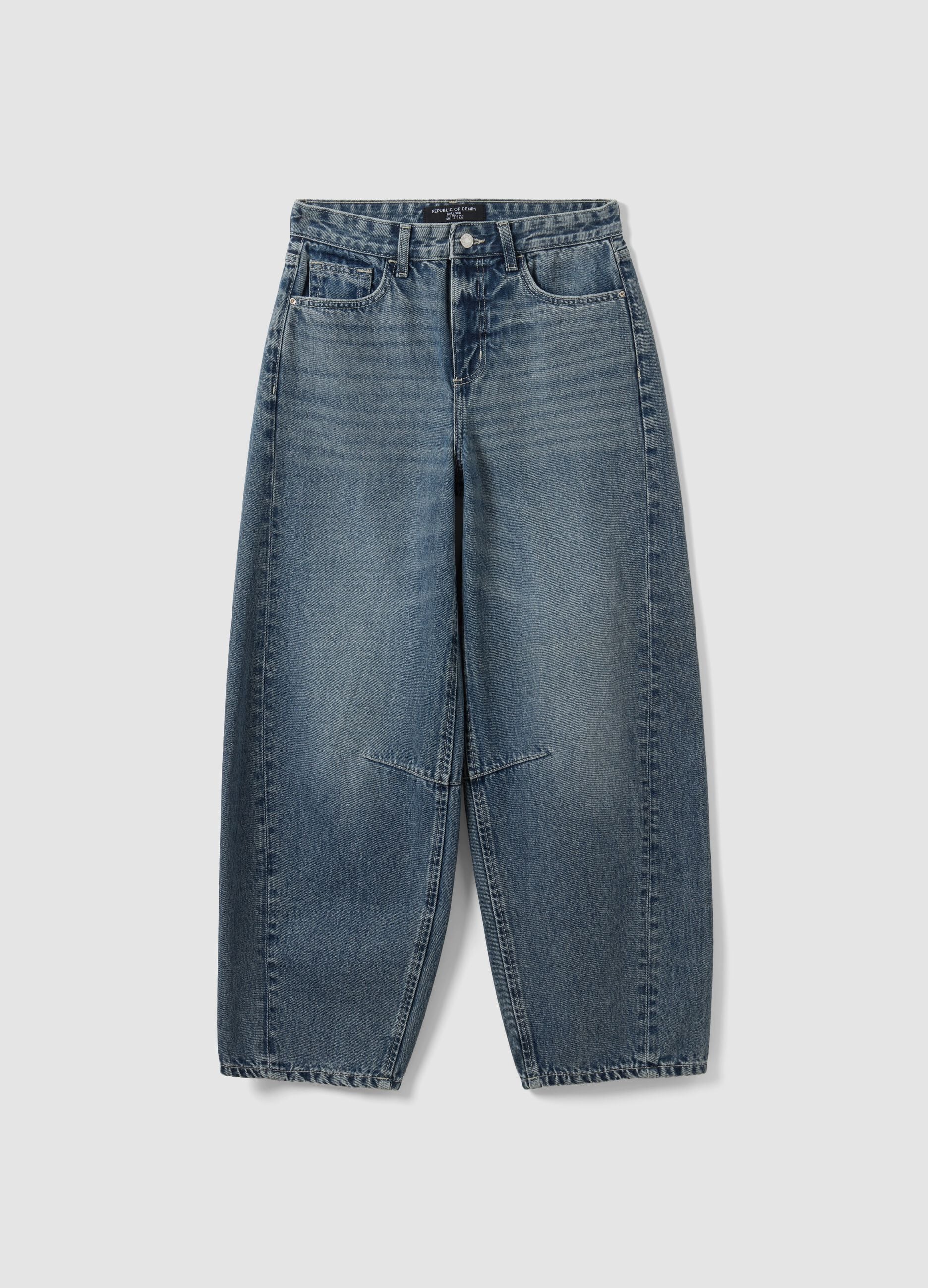 Balloon-Fit-Jeans aus Denim aus reiner Baumwolle