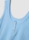 Light blue pure cotton vest with serafino collar and regular fit_5