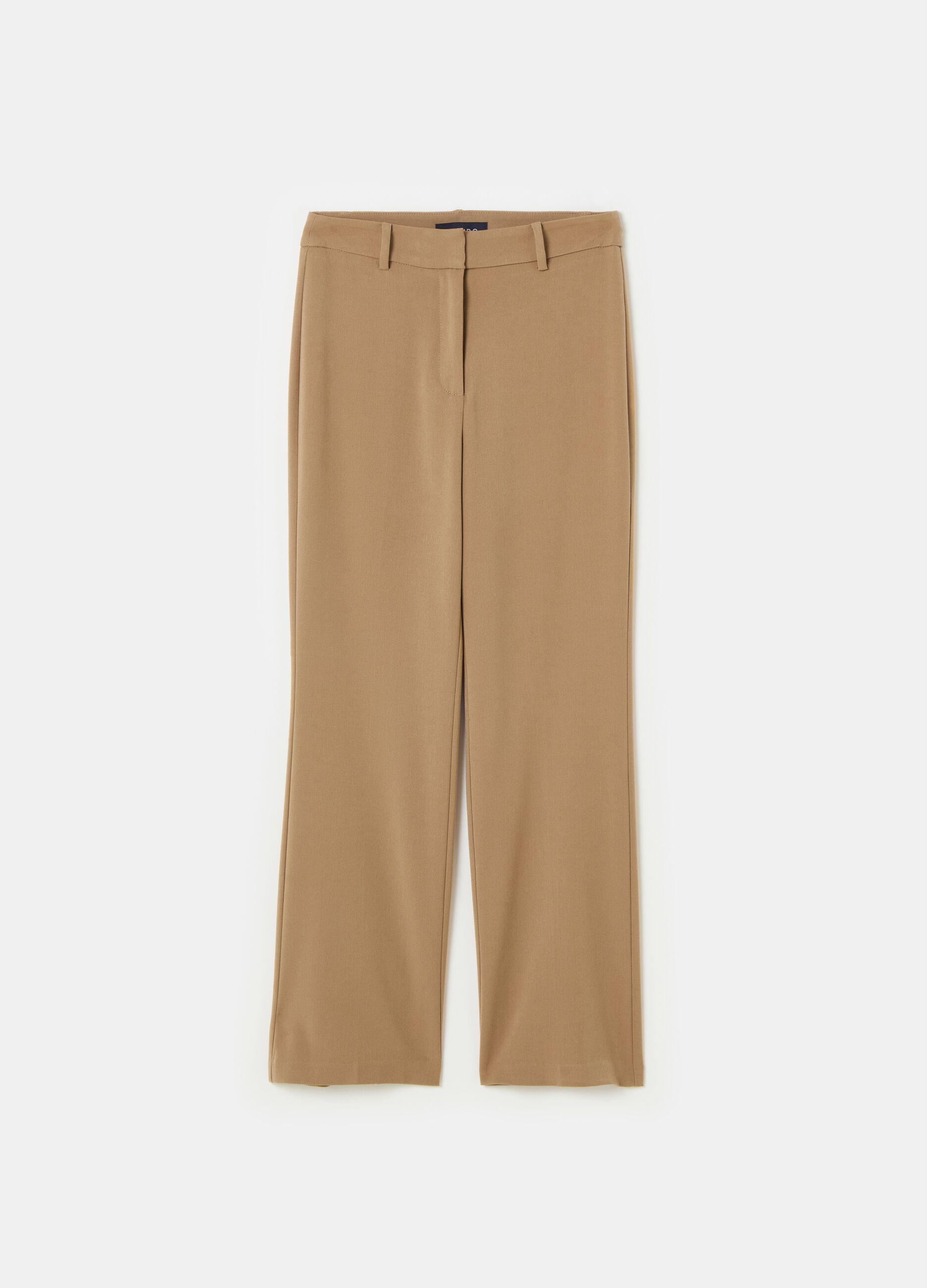 Contemporary flare-fit crop trousers