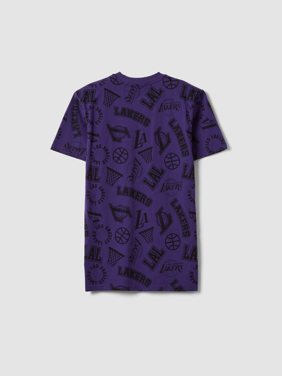 Violettes Kurzarm-T-Shirt aus reiner Baumwolle_4