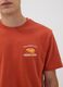 T-shirt rossa in puro cotone jersey con stampa grafica regular fit_2