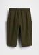 Green Cotton Cargo Trousers_1