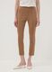 Braune Slim-Fit-Leggings aus elastischer Viskose_1