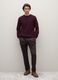 Purple crew neck pullover in pure lambswool regular fit_1