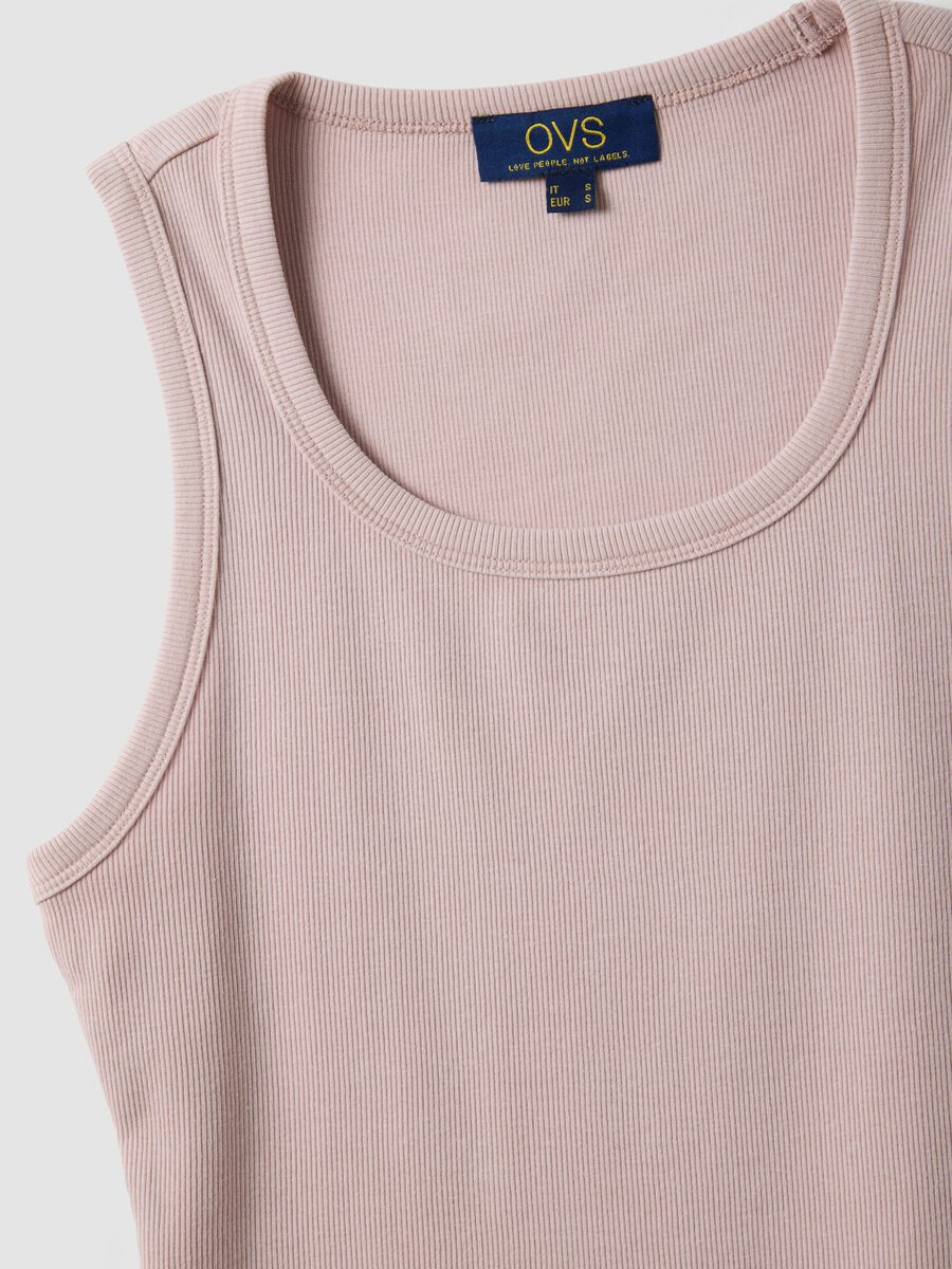 Rosa Tanktop aus Stretch-Baumwolle, Regular Fit_5