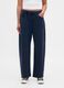 Blue Cotton Blend Trousers_1